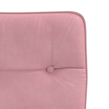 Eetkamerstoelen 2 st fluweel roze 7