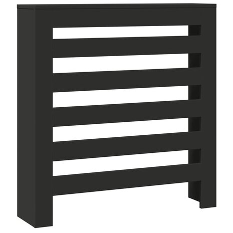 Radiatorombouw 78x20x82 cm bewerkt hout zwart 2