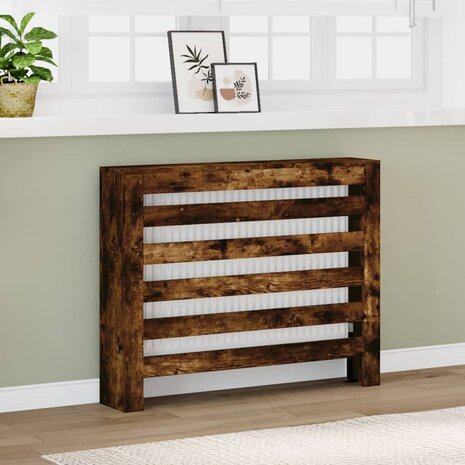 Radiatorombouw 104x20x82 cm bewerkt hout gerookt eikenkleurig 1