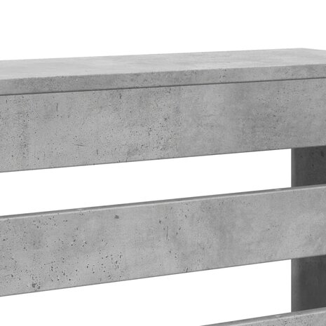 Radiatorombouw 149x20x82 cm bewerkt hout betongrijs 6