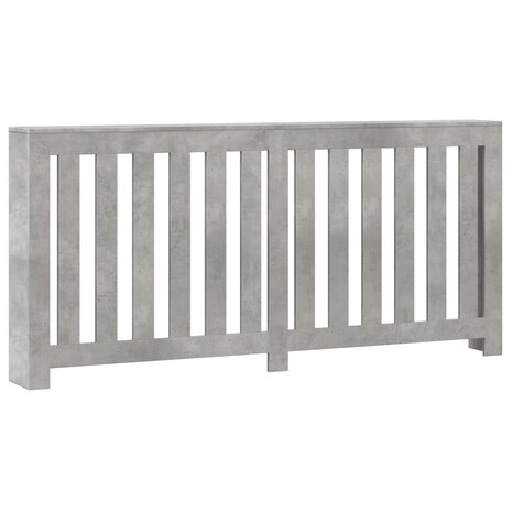 Radiatorombouw 175x20x82 cm bewerkt hout betongrijs 2