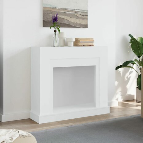 Haardombouw 100x30x87,5 cm bewerkt hout wit 3