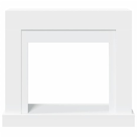 Haardombouw 100x30x87,5 cm bewerkt hout wit 4