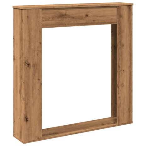 Haardombouw 100x20x100 cm bewerkt hout artisanaal eikenkleurig 2