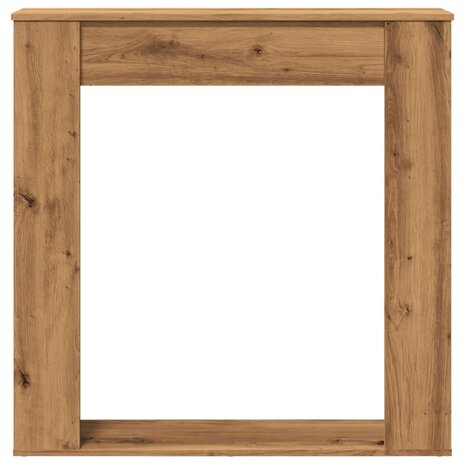 Haardombouw 100x20x100 cm bewerkt hout artisanaal eikenkleurig 4