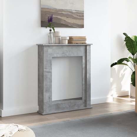 Haardombouw 75x20x87,5 cm bewerkt hout betongrijs 3