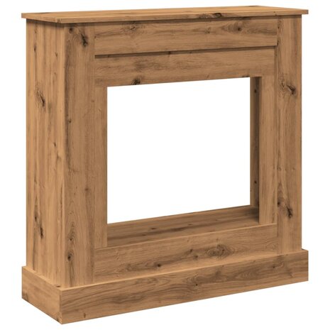 Haardombouw 90x30x90 cm bewerkt hout artisanaal eikenkleurig 2