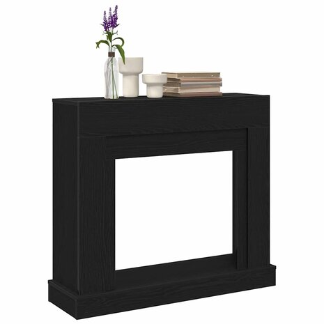 Haardombouw 100x30x87,5 cm spaanplaat zwart eikenkleurig 4