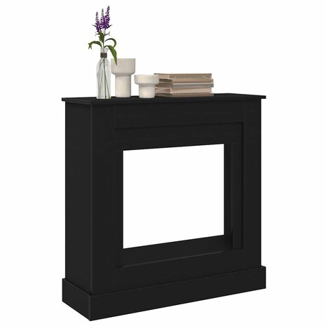 Haardombouw 90x30x90 cm spaanplaat zwart eikenkleurig 4