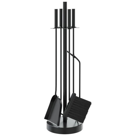 5-delige Haardset 18x66 cm staal 2