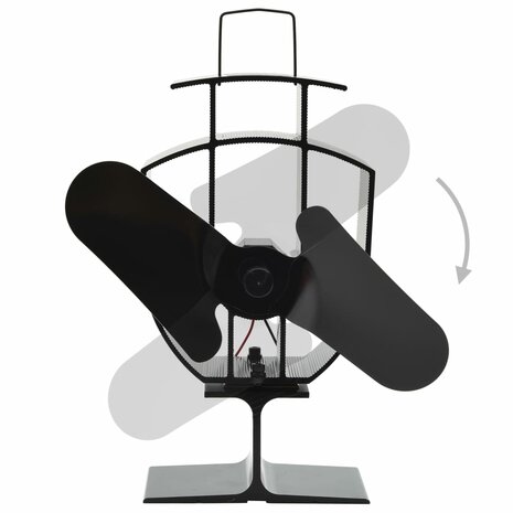 Kachelventilator met 2 vinnen zwart 4