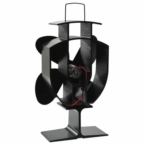 Kachelventilator met 4 vinnen zwart 3