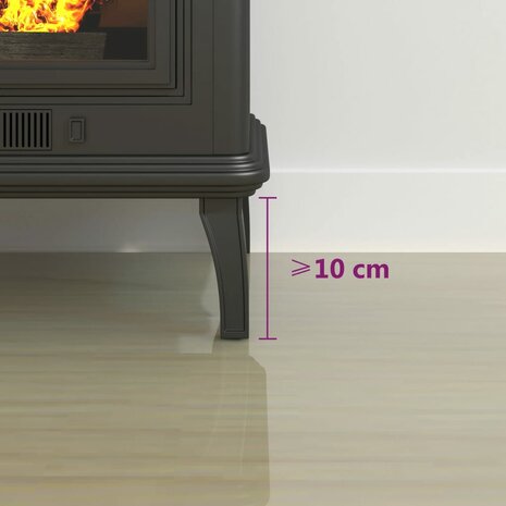 Glasplaat openhaard zeshoekig 100x60 cm 8