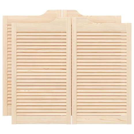 Draaideuren louvre design 2-Paar 90x100 cm massief grenenhout 2