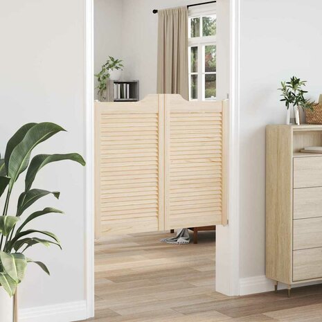 Draaideuren louvre design 2-Paar 90x100 cm massief grenenhout 3