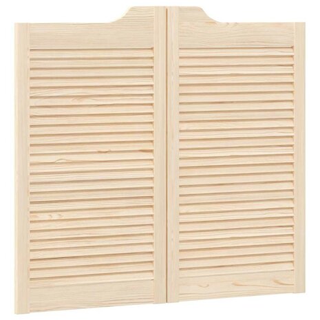 Draaideuren louvre design 2-Paar 90x100 cm massief grenenhout 4