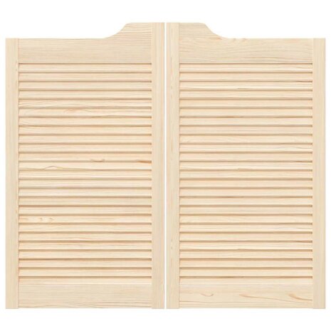 Draaideuren louvre design 2-Paar 90x100 cm massief grenenhout 6
