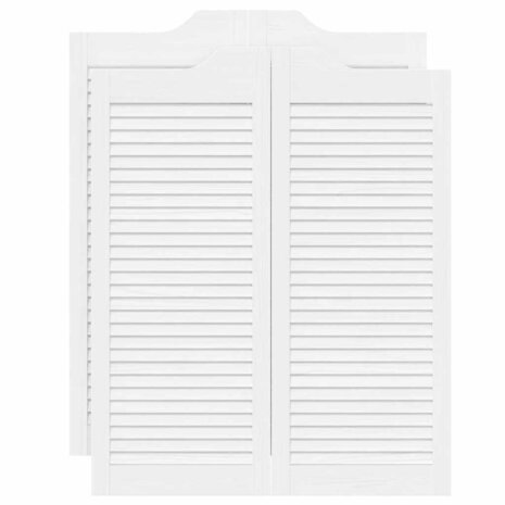 Draaideuren louvredesign 2 paar 100x80 cm wit 2