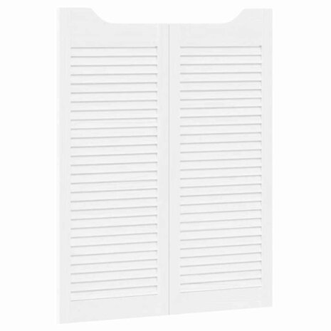 Draaideuren louvredesign 2 paar 100x80 cm wit 5