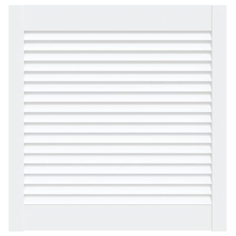 Kastdeur met lamellen 61,5x59,4 cm massief grenenhout wit 2