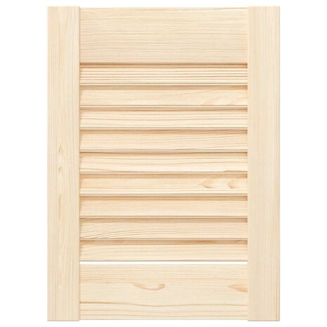Kastdeuren met lamellen 2 st 39,5x29,5 cm massief grenenhout 5