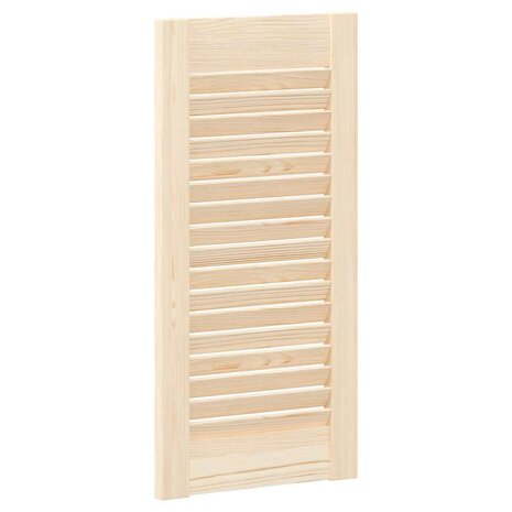 Kastdeuren met lamellen 4 st 61,5x29,5 cm massief grenenhout 8
