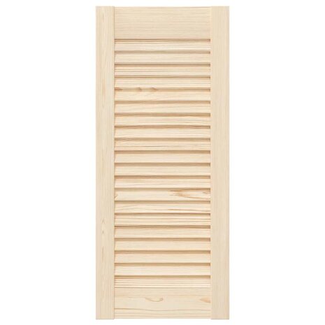 Kastdeuren met lamellen 2 st 69x29,5 cm massief grenenhout 5