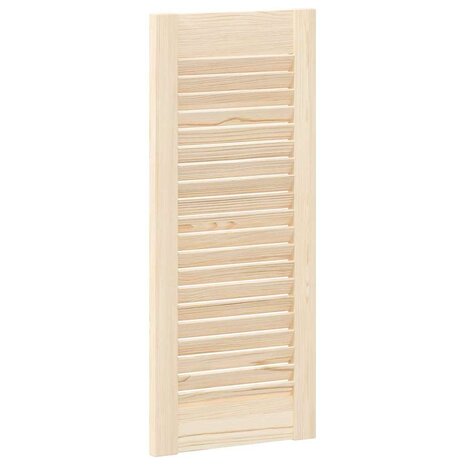 Kastdeuren met lamellen 2 st 69x29,5 cm massief grenenhout 8