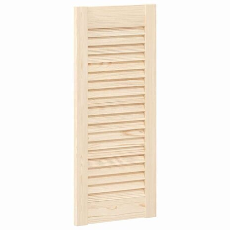 Kastdeuren met lamellen 4 st 69x29,5 cm massief grenenhout 4