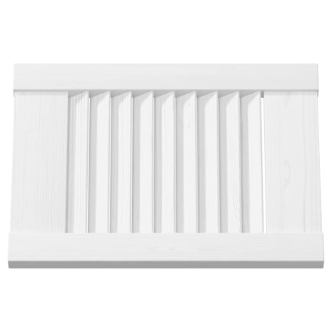 Kastdeuren louvredesign 2 st 39,5x29,5 cm wit 6