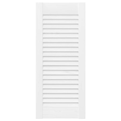 Kastdeuren louvredesign 2 st 61,5x29,5 cm wit 5
