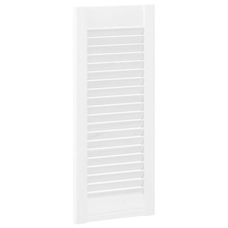 Kastdeuren louvredesign 2 st 61,5x29,5 cm wit 8