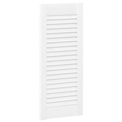 Kastdeuren louvre design 2 st 69x29,5 cm wit 4