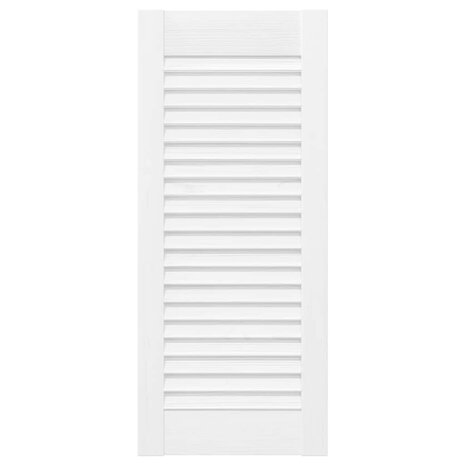 Kastdeuren louvre design 2 st 69x29,5 cm wit 5