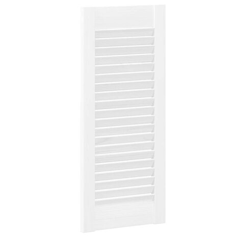 Kastdeuren louvre design 2 st 69x29,5 cm wit 8
