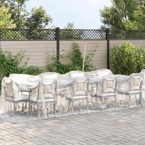 Doorzichtig zeildoek met zeilringen 2x8 m polyethyleen 2