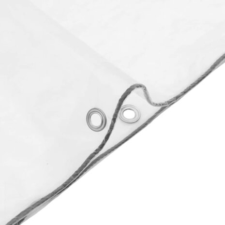 Doorzichtig zeildoek met zeilringen 2x8 m polyethyleen 8