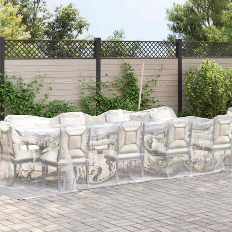 Doorzichtig zeildoek met zeilringen 3x6 m polyethyleen 2