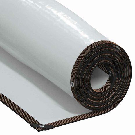 Doorzichtig zeildoek met zeilringen 1x4 m polyethyleen 1