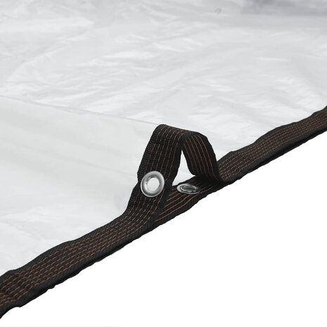 Doorzichtig zeildoek met zeilringen 2x2 m polyethyleen 8