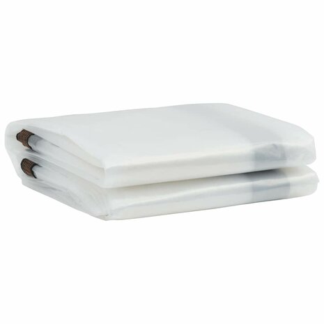 Doorzichtig zeildoek met zeilringen 4x4 m polyethyleen 3