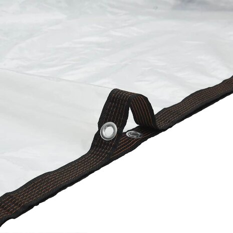Doorzichtig zeildoek met zeilringen 4x4 m polyethyleen 8