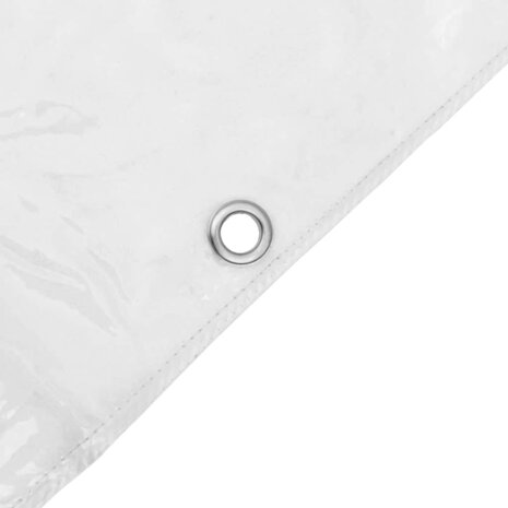 Doorzichtig zeildoek met zeilringen 1x4 m PVC 8