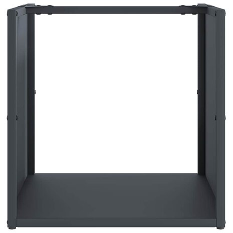 Brandhoutrek 40x40x40 cm koudgewalst staal antracietkleurig 5