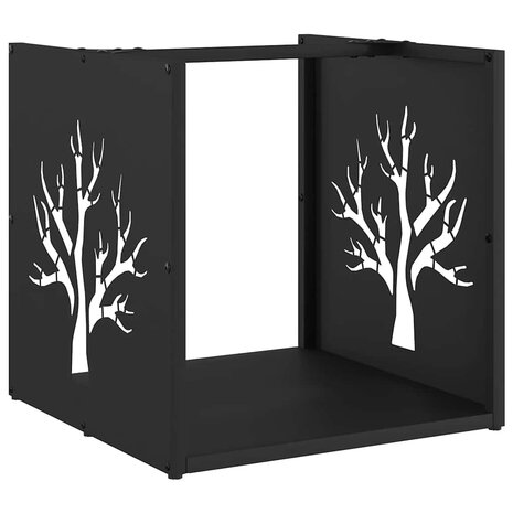 Brandhoutrek 40x40x40 cm koudgewalst staal zwart 2