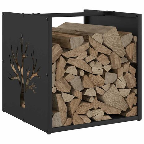 Brandhoutrek 40x40x40 cm koudgewalst staal zwart 4