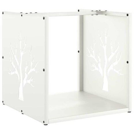 Brandhoutrek 40x40x40 cm koudgewalst staal wit 2