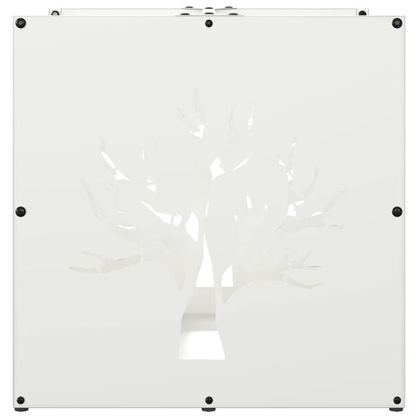 Brandhoutrek 40x40x40 cm koudgewalst staal wit 6
