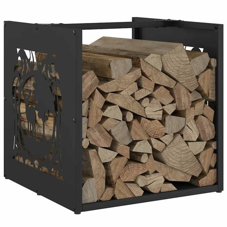 Brandhoutrek 40x40x40 cm koudgewalst staal zwart 4