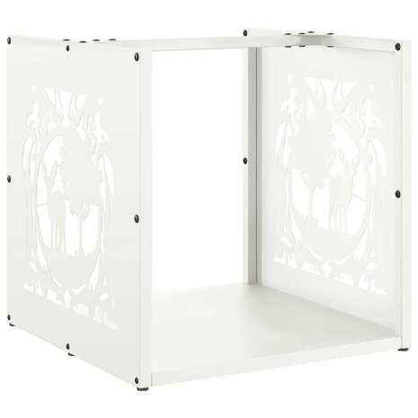Brandhoutrek 40x40x40 cm koudgewalst staal wit 2